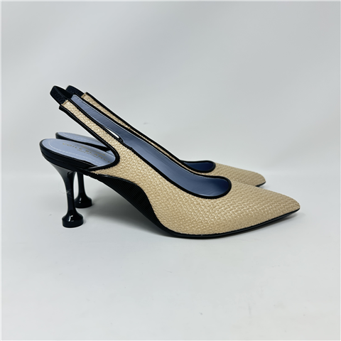 Slingback In Rafia E Nappa Art. Cosmo0122e68 Slingback In Rafia E Nappa Art. Cosmo0122e68