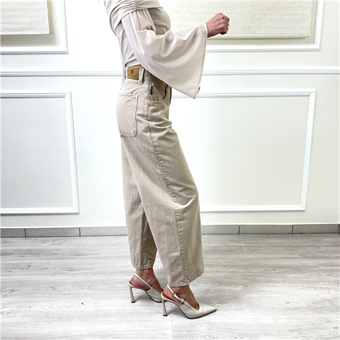 Denim Acid Wash Bella Haveone Art. Plsq030, Taglia: L, Colore: BEIGE