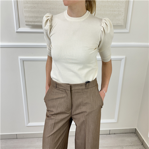 Maglia Girocollo Con Maniche A Sbuffo Art. Mncp447