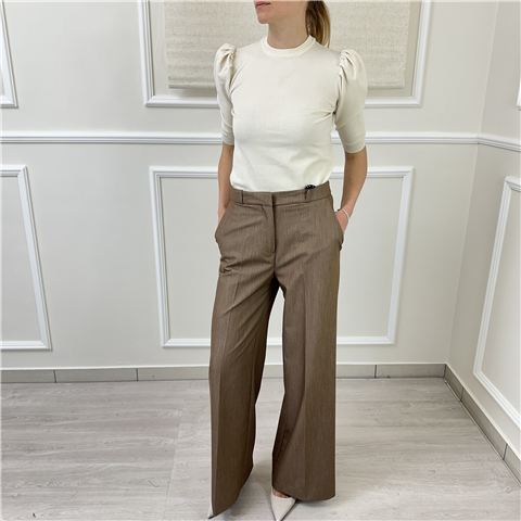 Maglia Girocollo Con Maniche A Sbuffo Art. Mncp447, Taglia: U, Colore: BURRO