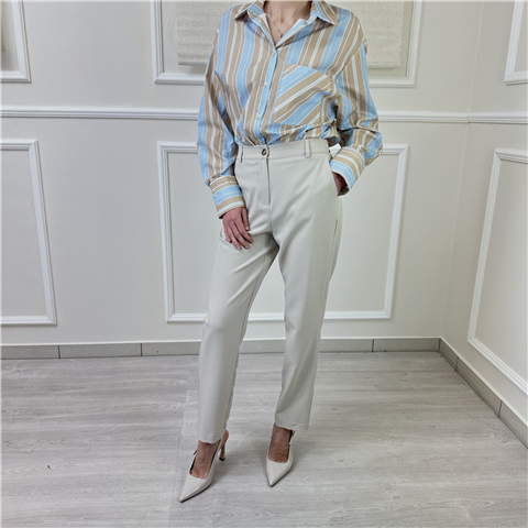 Pantalone Sigaretta Haveone Art. Pmnq212, Taglia: S, Colore: BEIGE