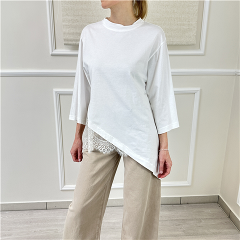 T-shirt Over Con Pizzo Art. Tvsq077