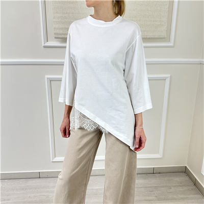T-shirt Over Con Pizzo Art. Tvsq077 T-shirt Over Con Pizzo Art. Tvsq077