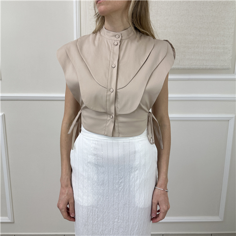 Camicia Crop Art. Ca7038, Taglia: L, Colore: SAND