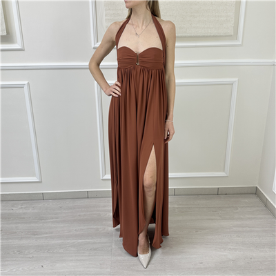 Abito Lungo Con Scollo A Cuore Art. Ab4203 Abito Lungo Con Scollo A Cuore Art. Ab4203