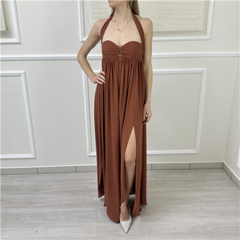 Abito Lungo Con Scollo A Cuore Art. Ab4203