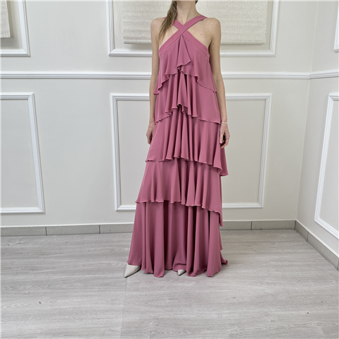 Abito A Balze Art. Sd9070uni, Taglia: L, Colore: PINK