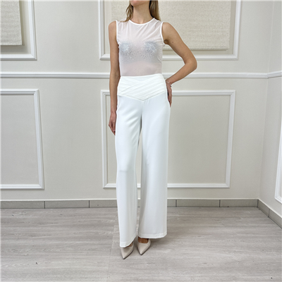 Pantalone Ampio Con Motivo Ad Incrocio In Vita Silence Limited Art. Pa2220