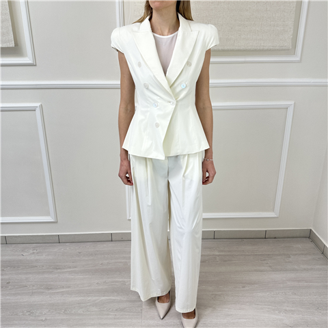 Pantalone Con Pinces Silence Limited Art. Pa2253 Pantalone Con Pinces Silence Limited Art. Pa2253, Taglia: XL, Colore: WHITE