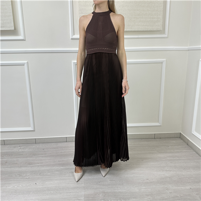 Abito Lungo In Maglia E Tessuto Georgette Twinset Art. 261tt3191