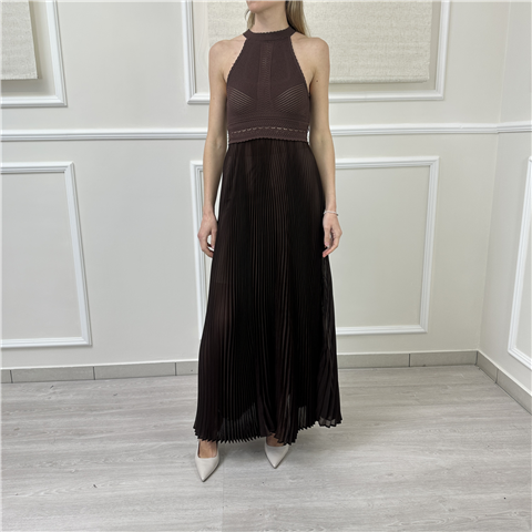 Abito Lungo In Maglia E Tessuto Georgette Twinset Art. 261tt3191