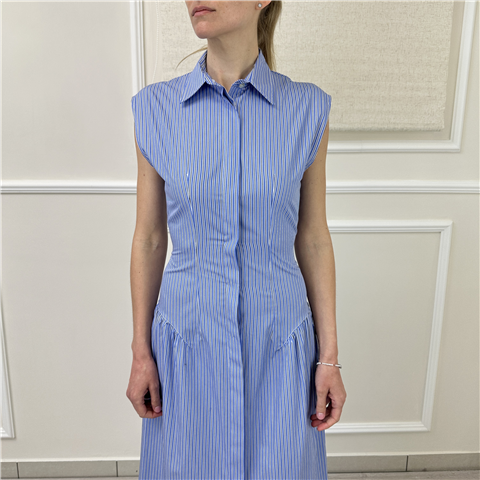 Abito Chemisier Art. Abito Chemisier, Taglia: 38, Colore: BIANCO/AZZURRO