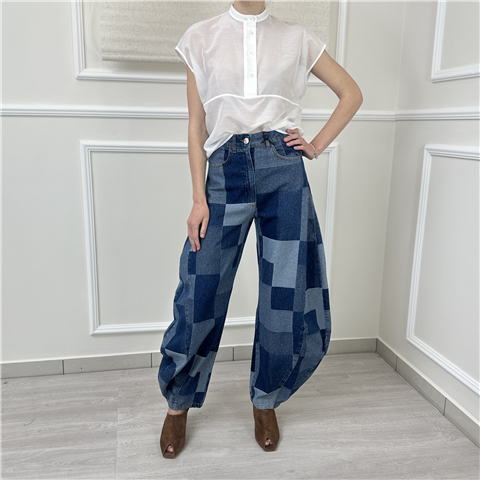 Pantalone Denim Patch Silence Limited Art. Pa2246 Pantalone Denim Patch Silence Limited Art. Pa2246, Taglia: S, Colore: DENIM