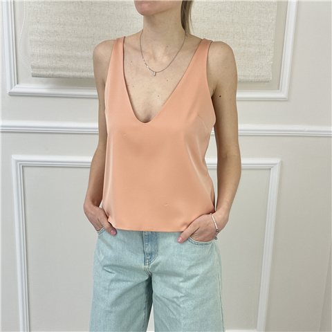 Crop Top Con Scollo A V Art.