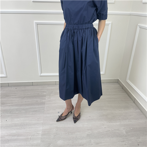 Gonna Midi Solotre Art. M1ab0067, Taglia: 38, Colore: BLU