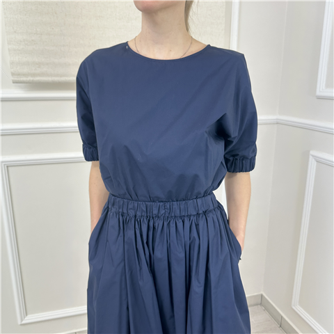 Blusa M/c Solotre Art. M1ab0066, Taglia: 40, Colore: BLU