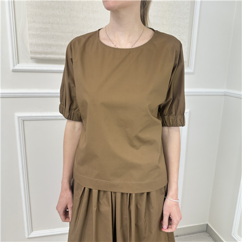 Blusa M/c Solotre Art. M1ab0066 Blusa M/c Solotre Art. M1ab0066, Taglia: 40, Colore: CIOCCOLATO