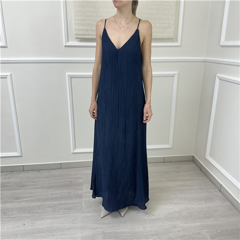 Abito Plissettato Solotre Art. M1ab0039, Taglia: 38, Colore: BLU