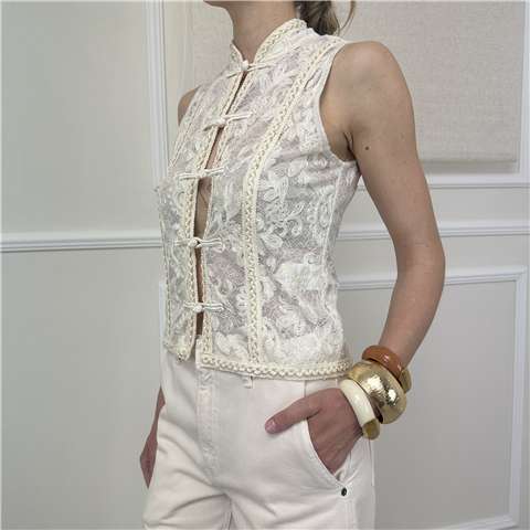 Gilet In Pizzo Con Alamari Vicolo Art. Tab1640