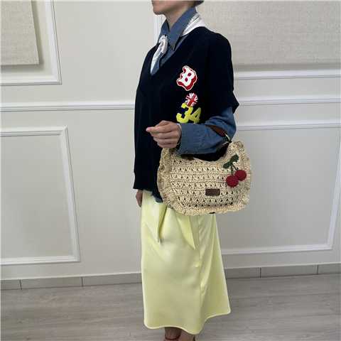 Felpa Over Con Patch Vicolo Art. Rab0419, Taglia: U, Colore: BLU