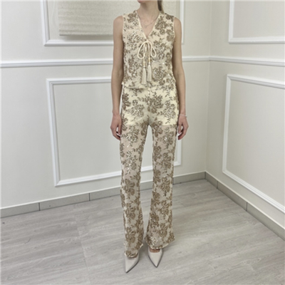 Pantaloni In Tulle Con Paillettes Twinset Art. 261at2141