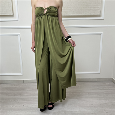 Top Lungo A Fascia Pohemian Vi'' Art. Bhca017, Taglia: L, Colore: MILITARE