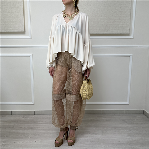 Blusa Con Manica A Sbuffo Bohemian Vi'' Art. Ca313