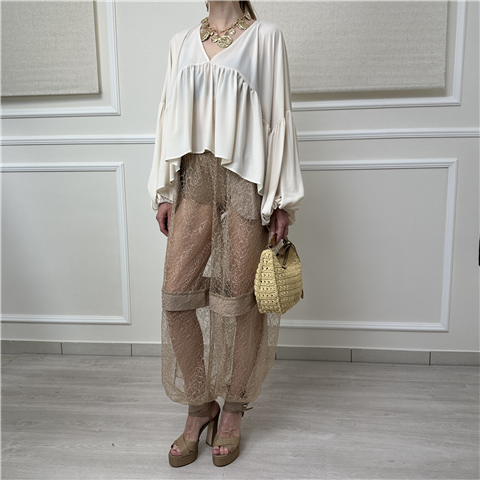 Pantalone Cargo Con Ricami E Coulotte Bohemian Vi'' Art. Pa314