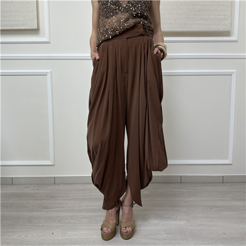 Pantalone Fluido Bohemian Vi'' Art. Pa310 Pantalone Fluido Bohemian Vi'' Art. Pa310, Taglia: M, Colore: MORO