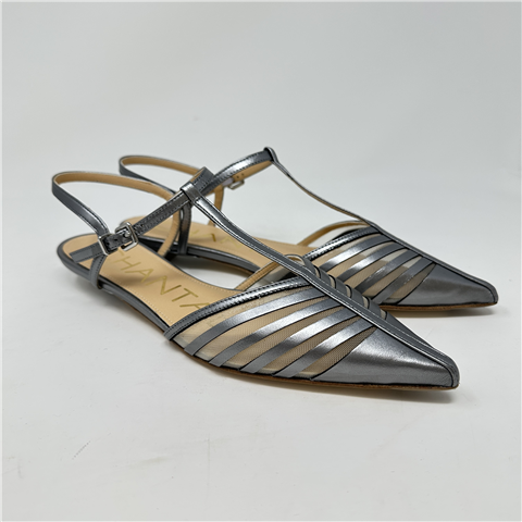 Ballerina Con Cintina In Vita Chantal Art. H3079, Taglia: 35, Colore: ACCIAIO