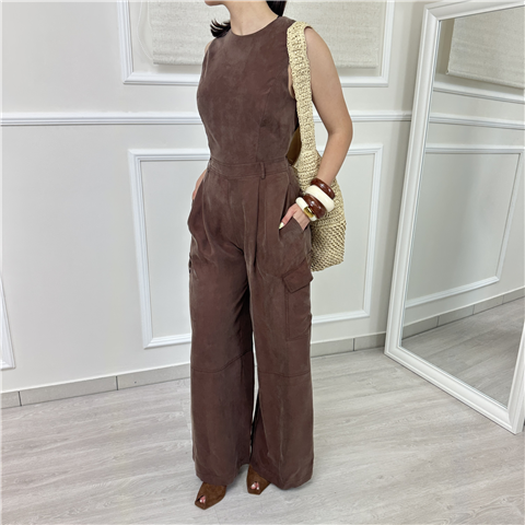 Jumpsuit Cargo Silence Limited Art. Tut681, Taglia: L, Colore: BROWN