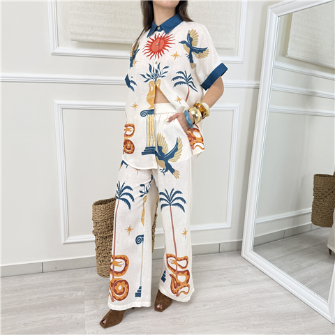 Pantalone Palazzo Fantasia Tpn Art. Rothleyp