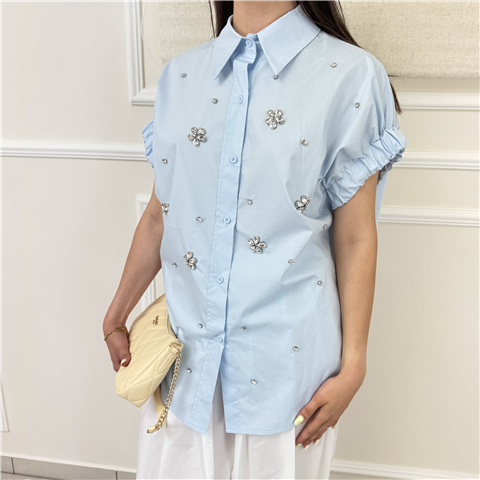 Camicia Con Applicazioni Gioiello Odi'' Art. Mozia