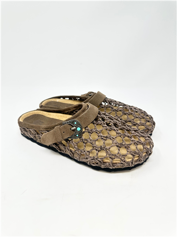 Sabot Con Intreccio In Rete Taji Art. Thais, Taglia: 41, Colore: MARRONE