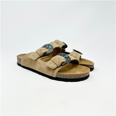 Sabot Con Doppia Fibbia Taji Art. Buckletex, Taglia: 38, Colore: SAND