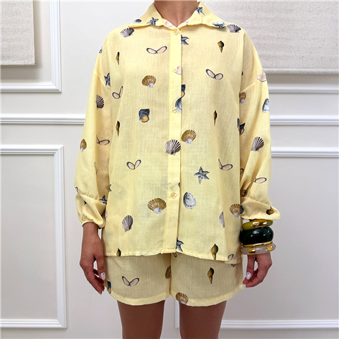 Camicia Fantasia Odi' Art. Sestri, Taglia: M, Colore: GIALLO