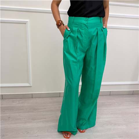 Pantalone Con Pinces Pantalone Con Pinces, Taglia: 44, Colore: VERDE SMERALDO