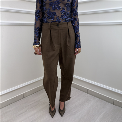 Pantalone Balloon Con Pinces Pantalone Balloon Con Pinces