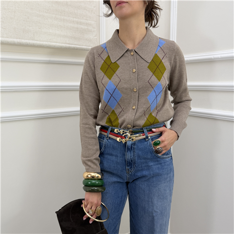 Cardigan Polo Argyle Cardigan Polo Argyle