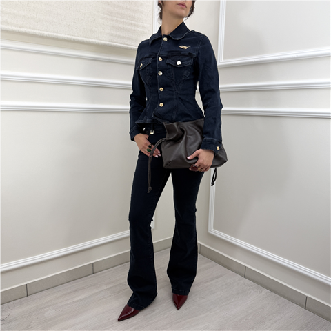 Jeans Flare In Denim Scuro