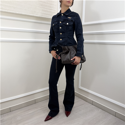 Jeans Flare In Denim Scuro Jeans Flare In Denim Scuro