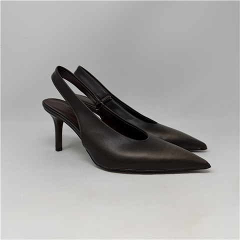 Slingback In Pelle Effetto Vintage Slingback In Pelle Effetto Vintage, Taglia: 38, Colore: TAUPE