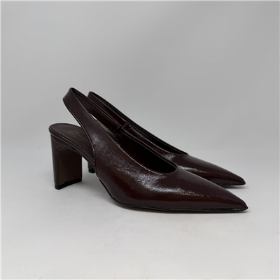 Slingback In Vernice Moro Slingback In Vernice Moro