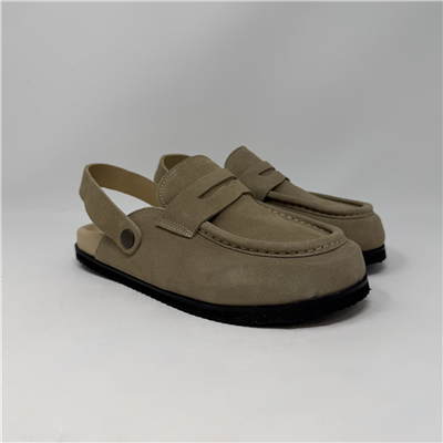 Sabot Mocassino Scamosciato Con Cinturino Rimovibile