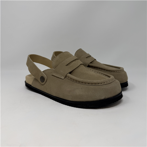 Sabot Mocassino Scamosciato Con Cinturino Rimovibile Sabot Mocassino Scamosciato Con Cinturino Rimovibile