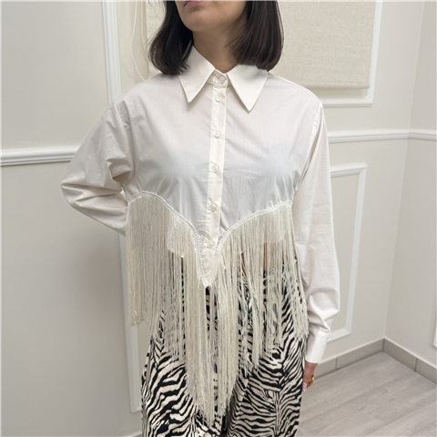 Camicia Con Frange Camicia Con Frange, Taglia: M, Colore: BURRO