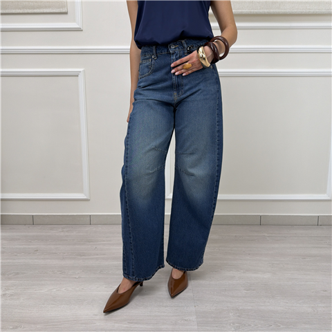 Jeans Barrel Angie Jeans Barrel Angie, Taglia: L, Colore: DENIM BLU