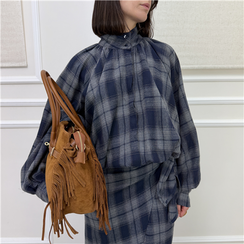 Camicia Oversize A Quadri Camicia Oversize A Quadri, Taglia: U, Colore: BLU