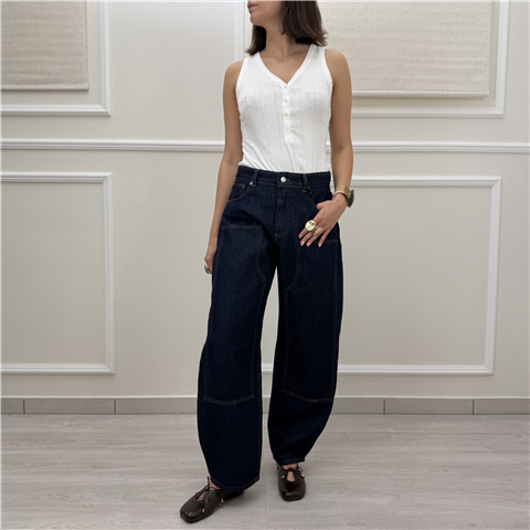 Jeans Con Patch Modello Holly Jeans Con Patch Modello Holly