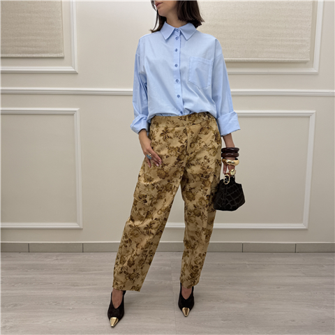 Pantalone Cargo Con Stampa Floreale Pantalone Cargo Con Stampa Floreale